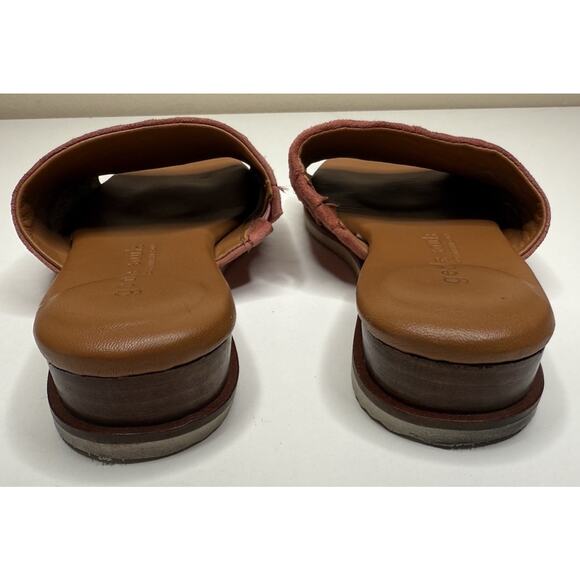 Gentle Souls by Kenneth Cole Angie Wedge Womens 7 Pink Leather Slip On Sandals - Picture 6 of 9